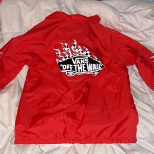 Van's red bomber jacket
